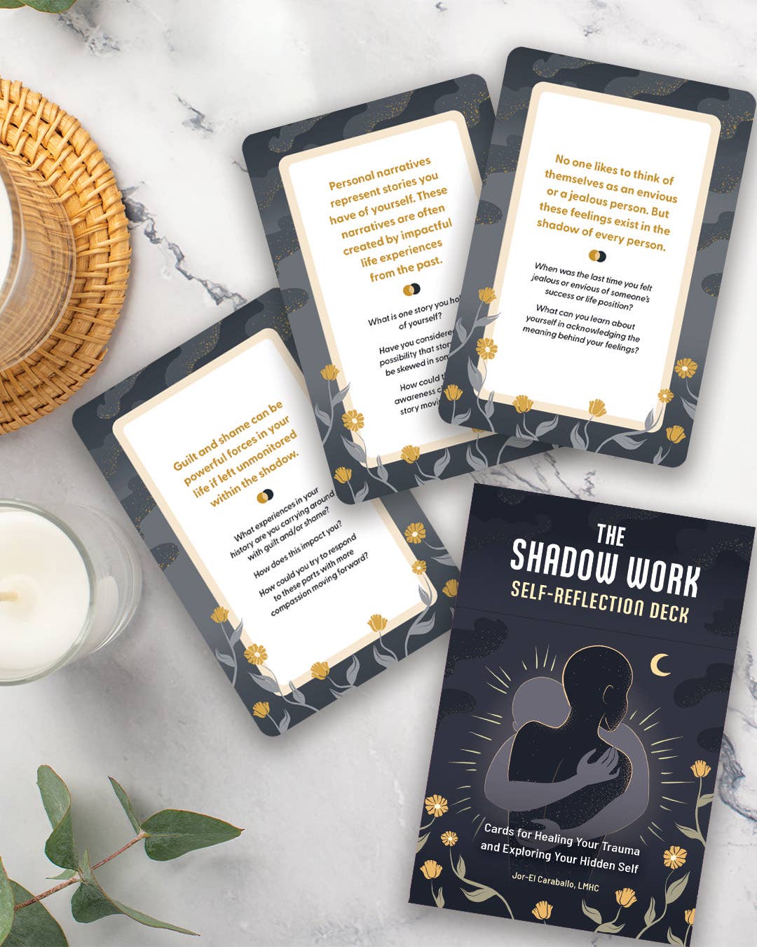 Shadow Work Self-Reflection Deck by Jor-El Caraballo: Flashcards; 100 pages / English