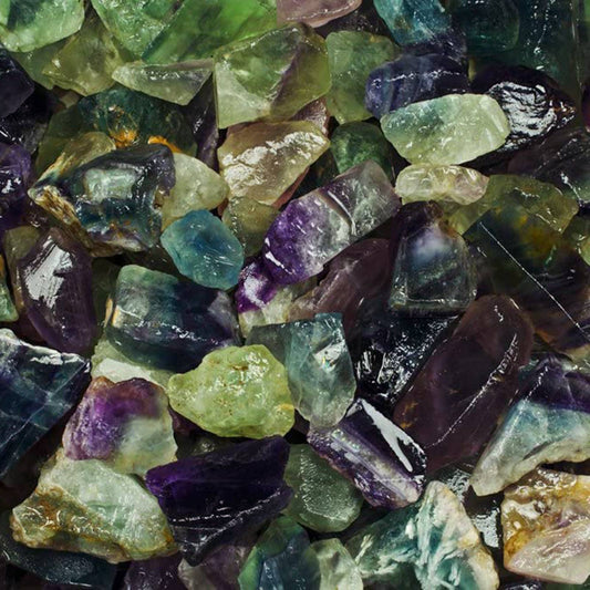 Rough Rainbow Fluorite- China - Raw Natural Stones (1 lb)