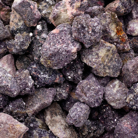 Rough Lepidolite - India - Raw Natural Stones (1 lb)