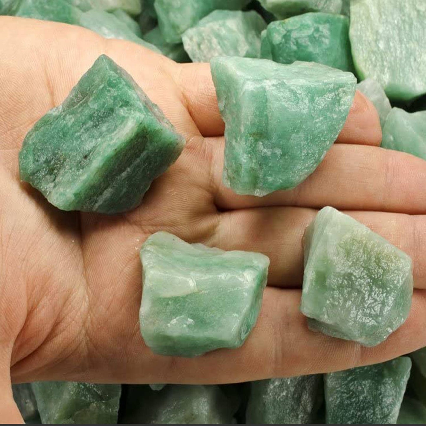 Rough Green Aventurine - India - Raw Natural Stones (1 lb)