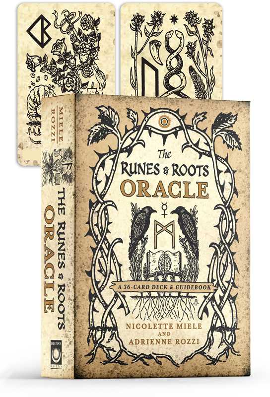 Runes and Roots Oracle by Nicolette Miele: Flashcards; 144 pages / English
