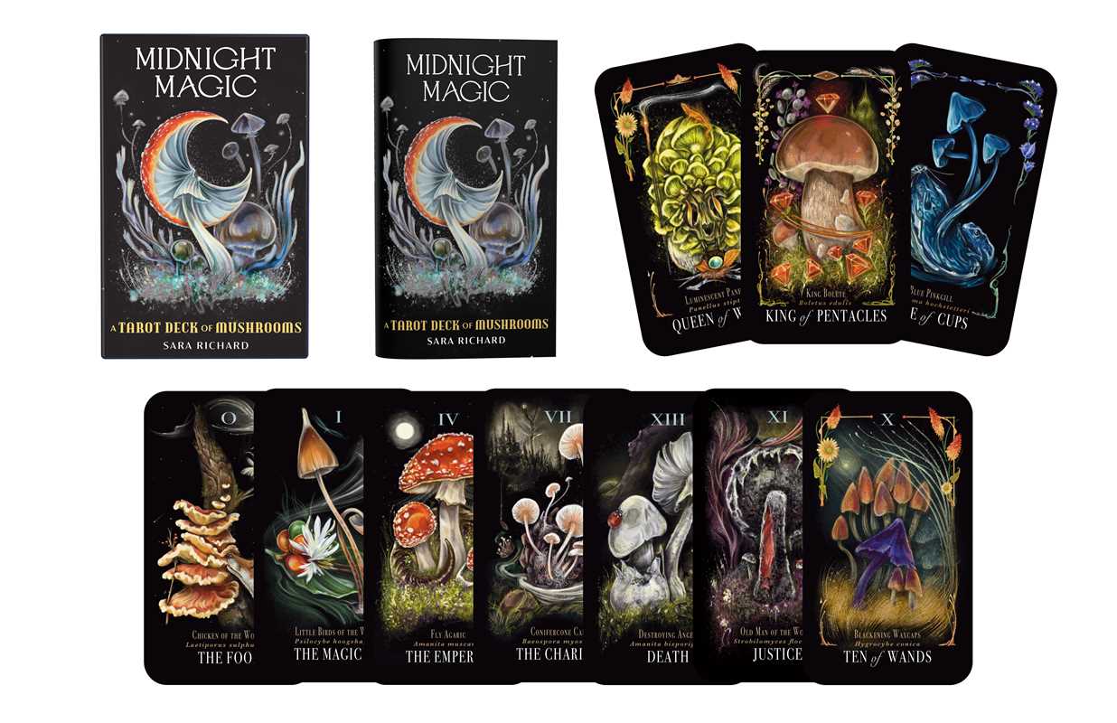 Mushroom Tarot Deck | Midnight Magic by Sara Richard