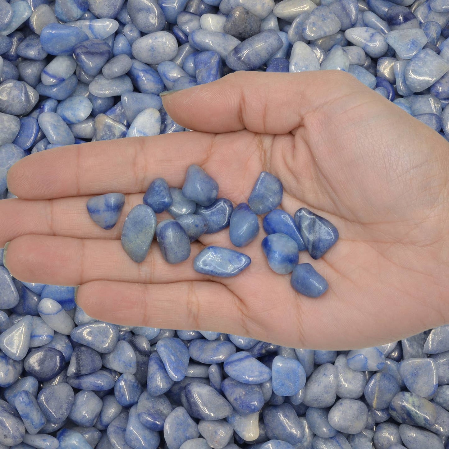 Tumbled Blue Quartz - XXS - A Grade - Brazil (1 lb)